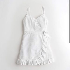 Hollister Wrap Front Ruffle Mini Dress